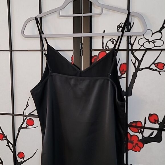 Sam Edelman Spaghetti Strap Black Slip Dress. - Picture 5 of 10